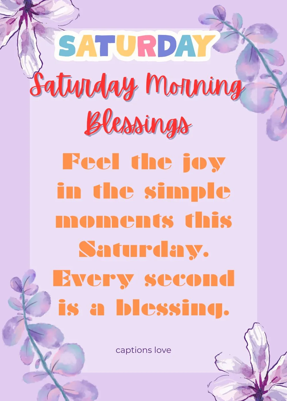 Saturday Morning Blessings